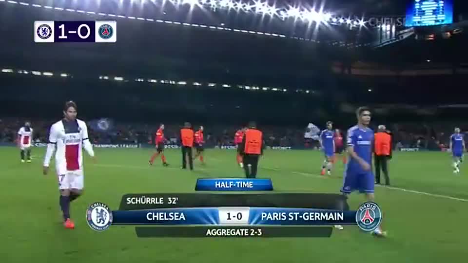 雙方交手最經(jīng)典之戰(zhàn)！14年歐冠，登巴巴絕殺，切爾西2-0擊敗巴黎