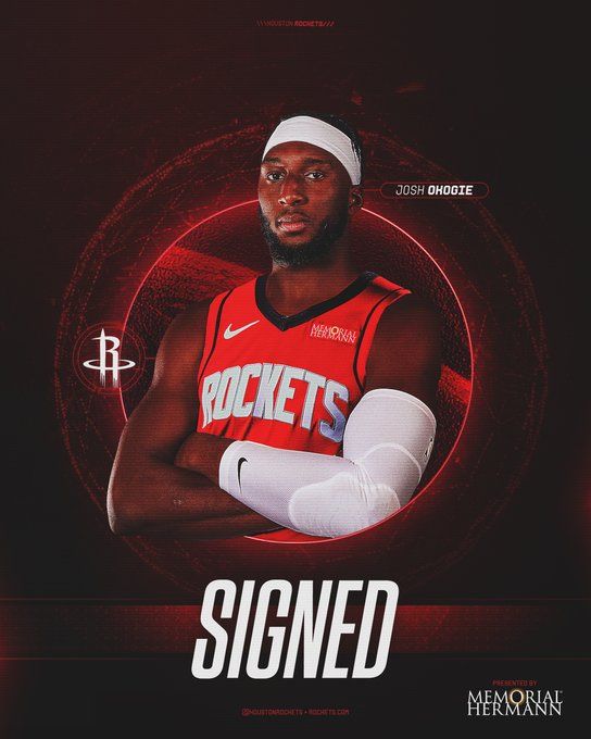 火箭官宣簽約奧科吉！10人臂展至少2米13 杜蘭特將率新陣容沖冠
